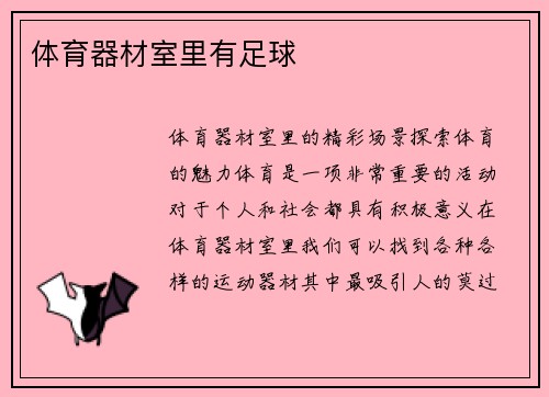 体育器材室里有足球
