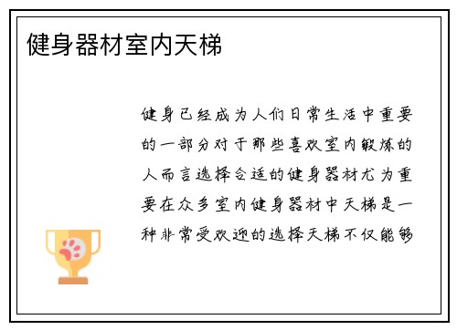健身器材室内天梯